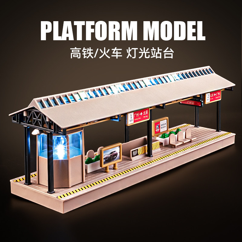 【火车高铁专用配件】复兴号高铁模型火车轨道站台天桥玩具配件