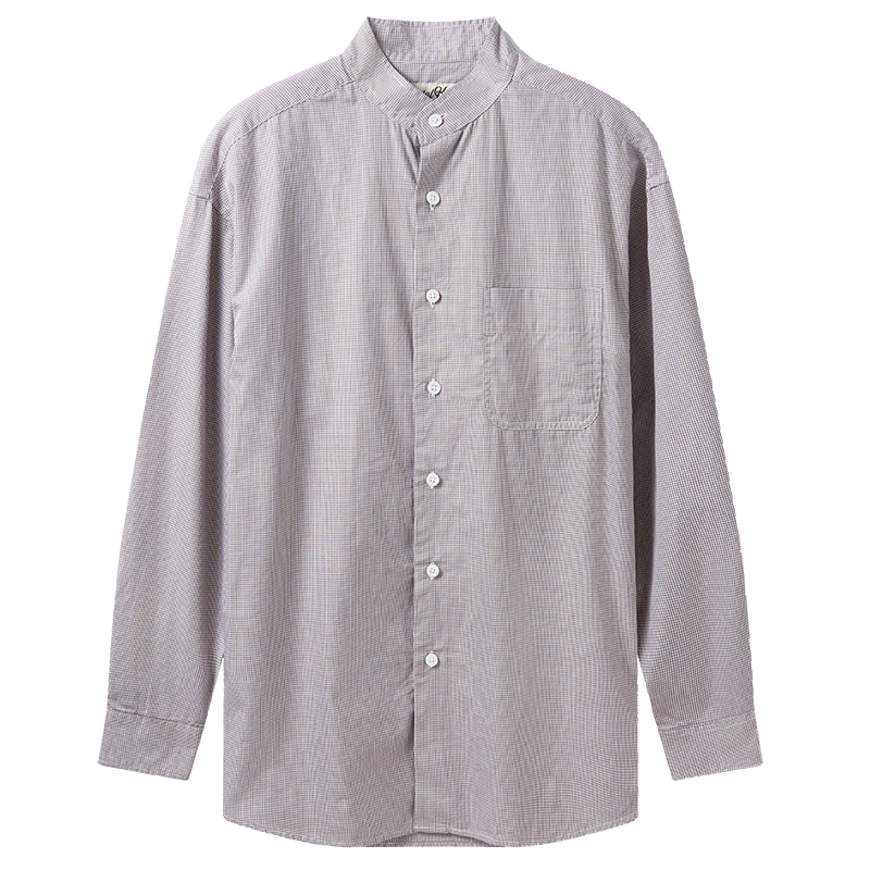 立领长袖PC风格子宽松