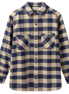 DANIELKATE法兰绒复古衬衫磨毛男长袖衬衣 非the real mccoy’s