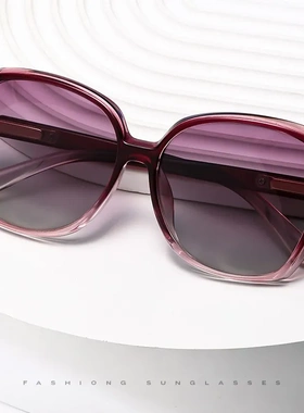 跨境TR90偏光太阳镜女士欧美时尚大框墨镜防紫外线直销