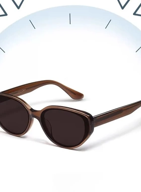 跨境新款粉猫框墨镜窄框栗子猫高级感猫眼防紫外线太阳眼镜9121