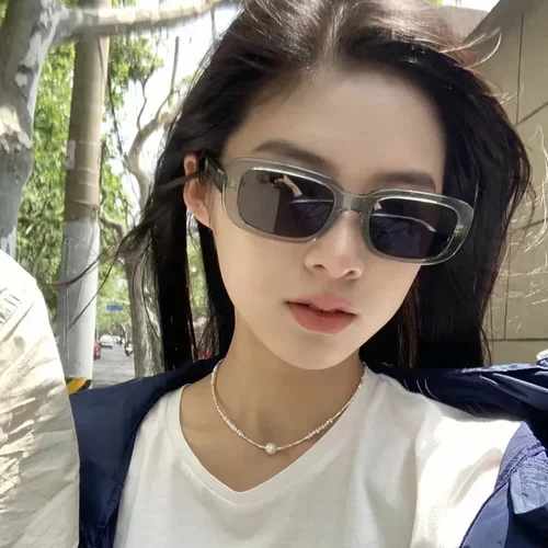 fake同款果冻冰透感方框墨镜防紫外线太阳眼镜抹茶绿高级感gotcha - 封面