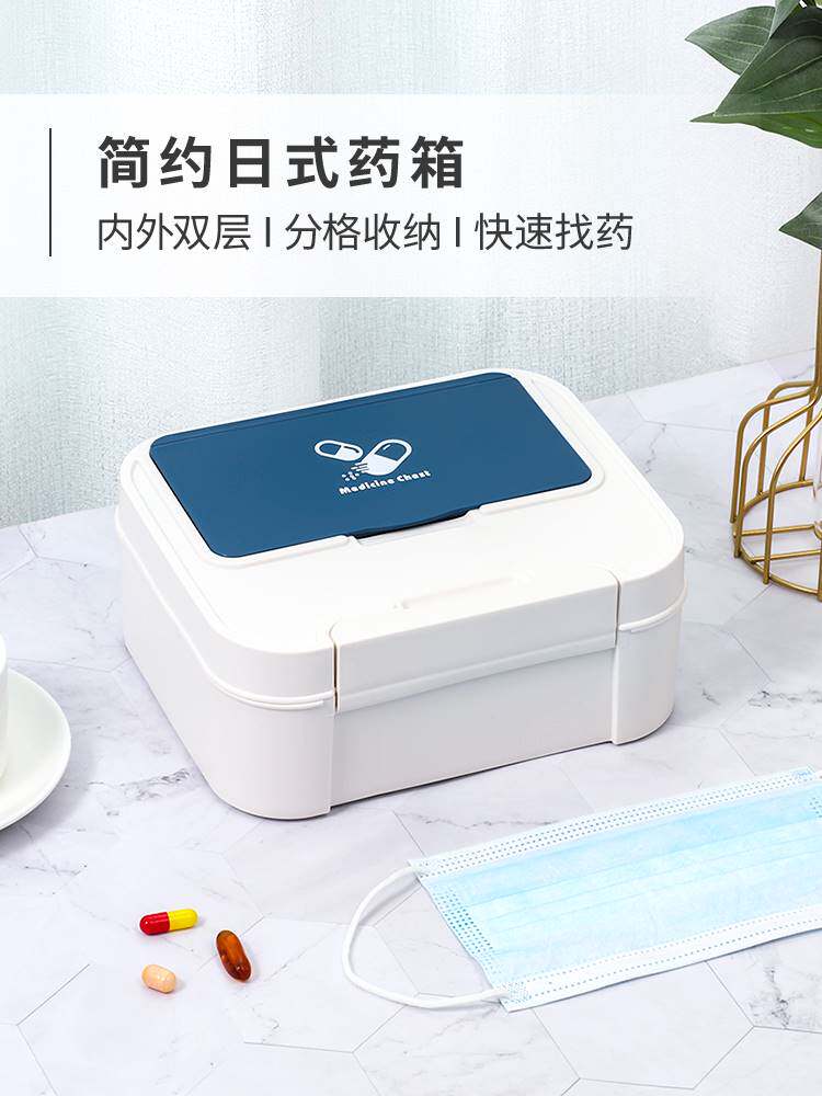 便携小药箱宿舍学生家用大容量医药箱儿童药品药物收纳盒医疗箱