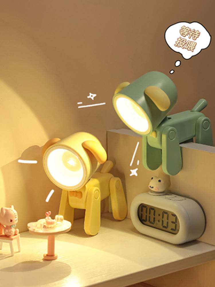 小夜灯卧室睡眠灯可爱风台灯学习专用卡通可爱宿舍床头灯usb充电