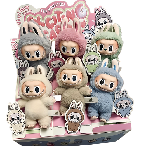 POPMART泡泡玛特LABUBU1.0心动马卡龙1代搪胶毛绒挂件拉布布盲盒