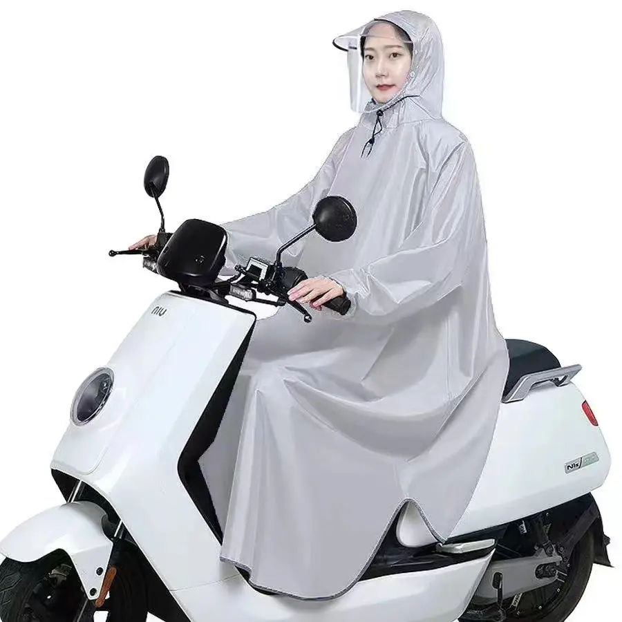 有袖雨衣电动车摩托车自行车通用雨披单人加大加厚骑行男女士雨具