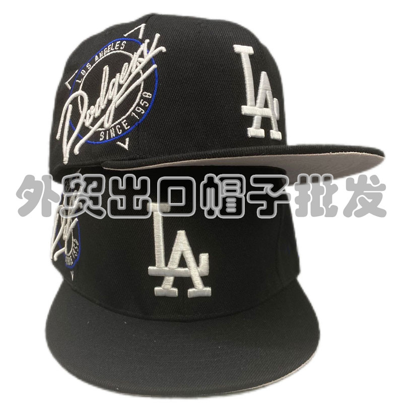 thumbnail for Foreign Trade American-Style Hat Sox Fully Enclosed Non-Adjustable Hip-Hop Street Dance Embroidered Size Hat Baseball Cap Flat Brim Hat