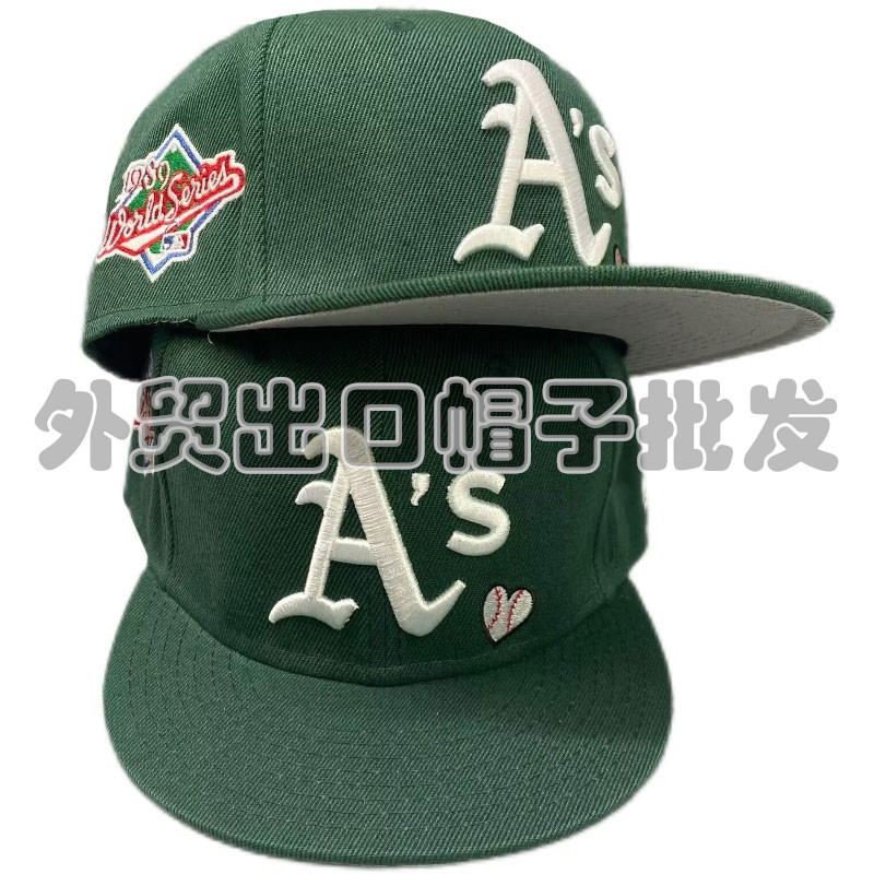 thumbnail for Foreign trade American style hat Sox fully enclosed non-adjustable hip hop hip hop embroidery size cap baseball cap flat brim hat