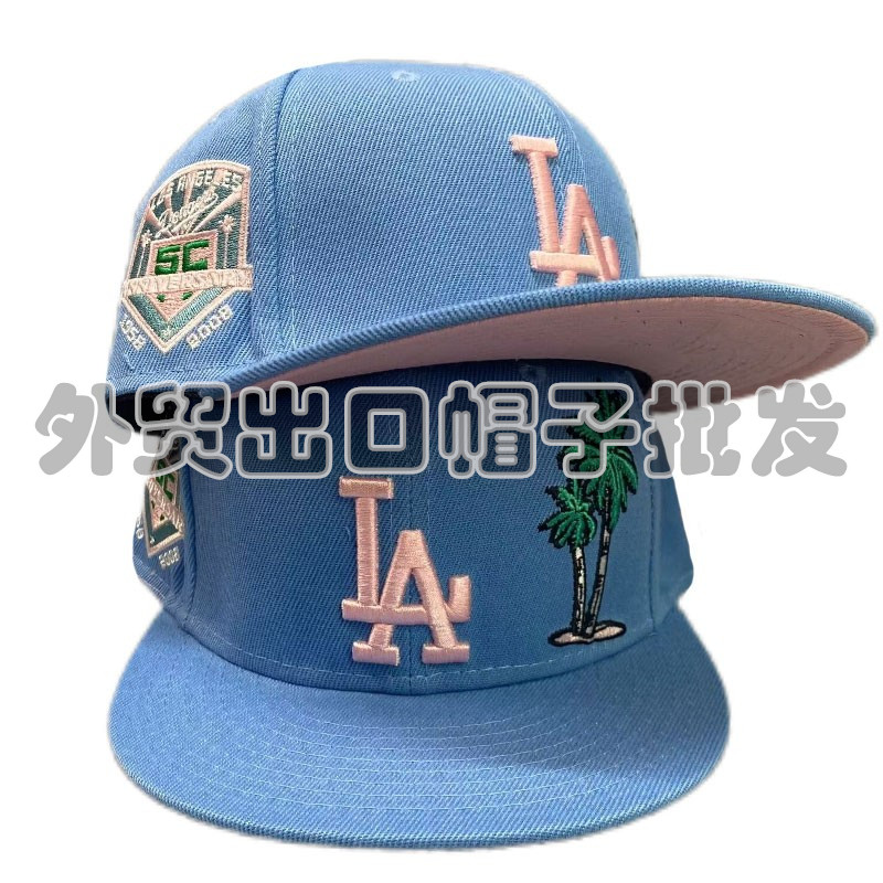 thumbnail for Foreign trade American style hat Sox fully enclosed non-adjustable hip hop hip hop embroidery size cap baseball cap flat brim hat