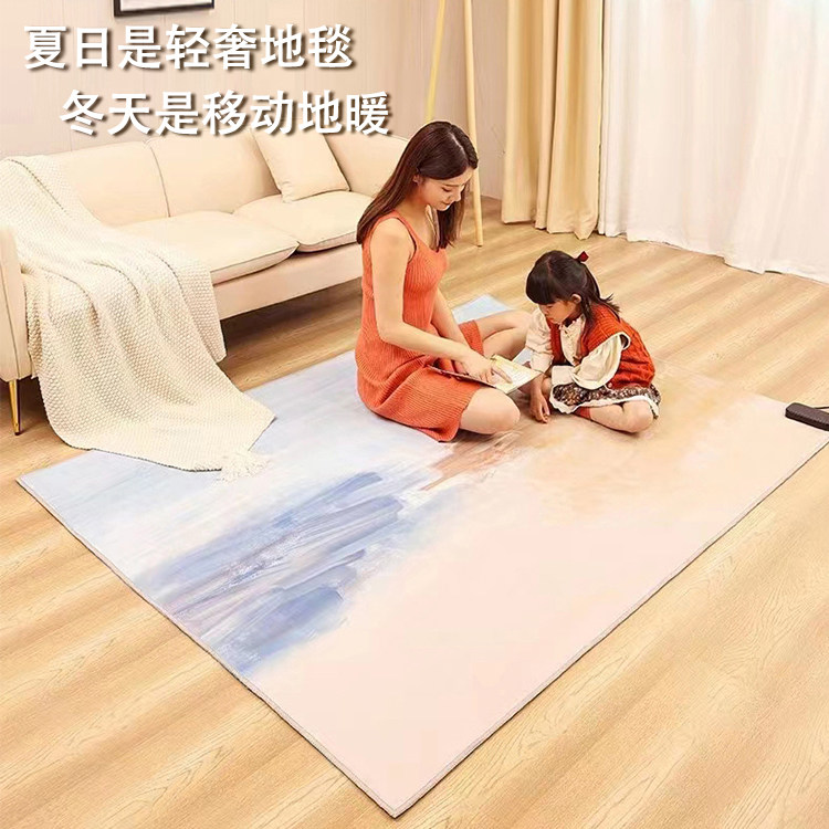 瑜术石墨烯碳晶地暖垫加热地垫客厅卧室瑜伽电热地毯发热地垫家用
