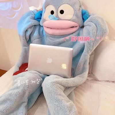 珊瑚加厚儿童小丑鱼连体亲子睡袍