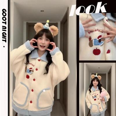 冬季加厚珊瑚绒腊肠狗睡衣套装