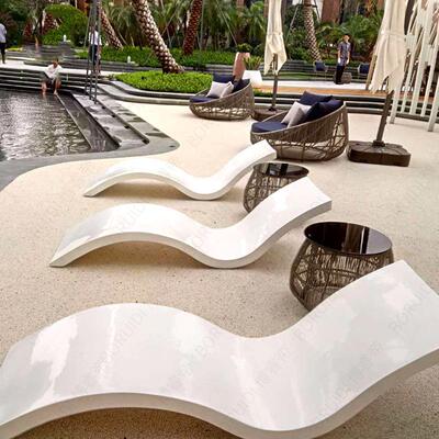 玻璃钢躺椅户外沙滩椅泡水酒店别床56117墅躺游闲泳池菱形宿民网
