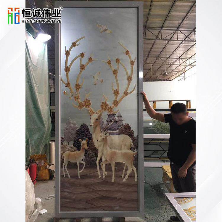 HC-R2513玻璃拉uv印打机厨房隔断门艺术彩门色数码木板打印机UV直