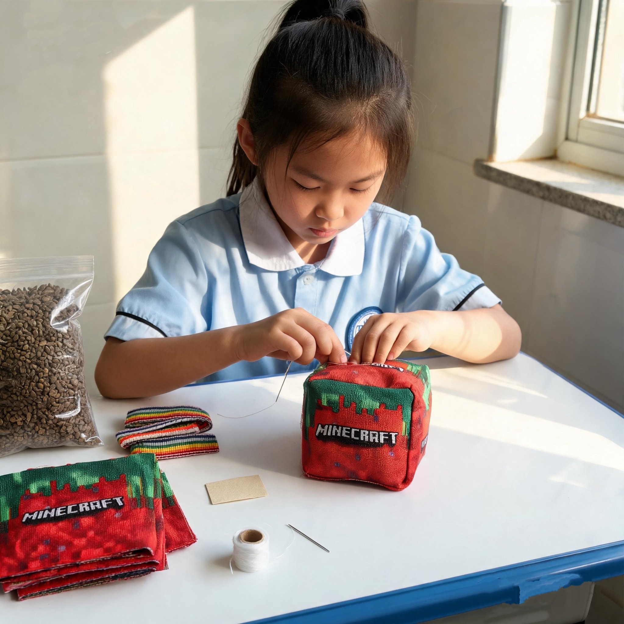 我的世界TNT手工自制缝沙包diy全套材料包小学生幼儿园劳动课专用