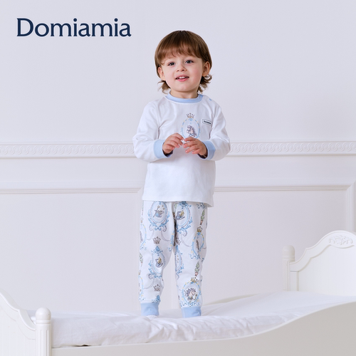 Domiamia儿童睡衣男女宝宝2026新款秋冬季秋衣秋裤长袖打底套装