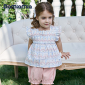 透气宝宝花边短裤 纯棉薄款 T恤 小童女童春夏季 Domiamia儿童套装