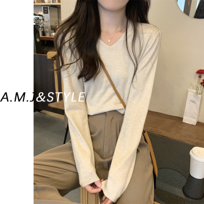 法式长袖针织衫女秋季打底衫上衣