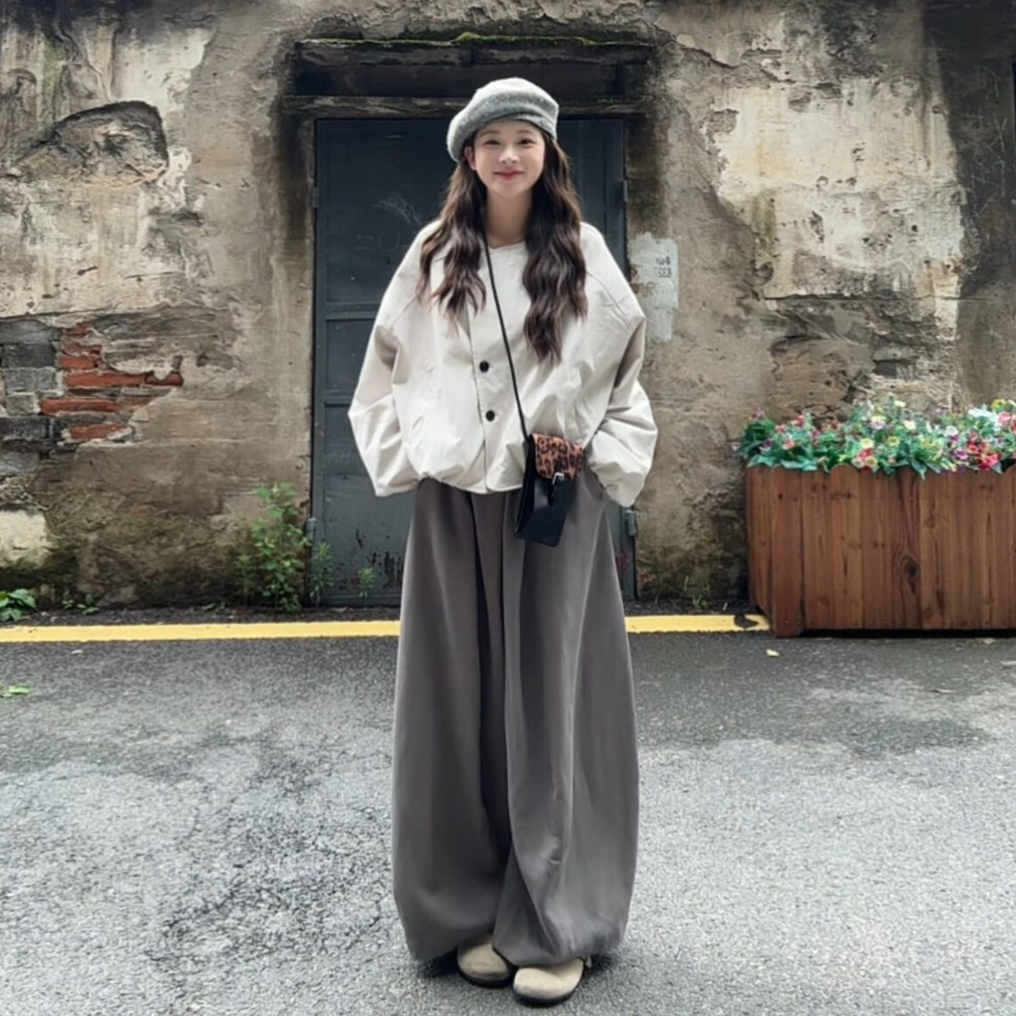 【送运费险】灰色夹克外套女秋季