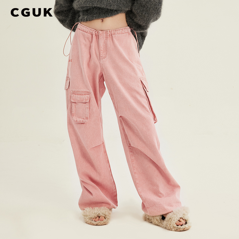 【李宏毅/向涵之/高瀚宇同款】CGUK牛仔休闲低腰口袋伞裤