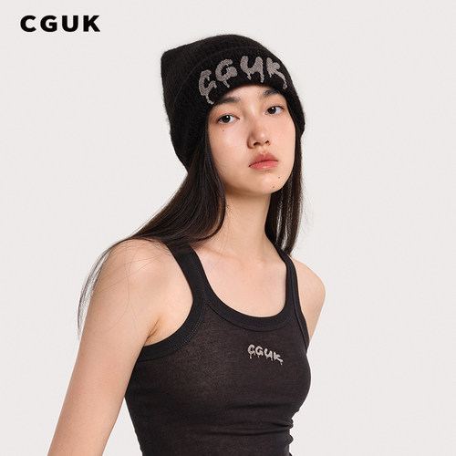 【张予曦同款】CGUK 绣花针织帽时尚经典帽子