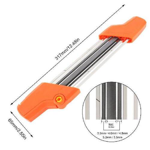 2 IN 1 Easy Chainsaw File Chain Sharpener Whetstone Kit