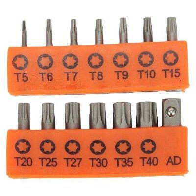 13PCS 25mm Torx Screwdriver Bits 1/4 Inch Hex Shank