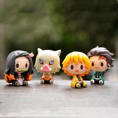 4-5cm Demon Slayer figure Tanjiro Nezuko figurine Inosuke Ze