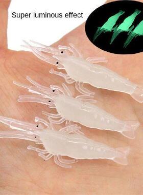 5/10/15PCS Fake Shrimp Road Bait With Hooks Small Grass