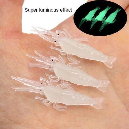 5/10/15PCS Fake Shrimp Road Bait With Hooks Small Grass
