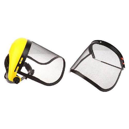 Garden Grass Trimmer Safety Helmet Hat With Full Face Mesh