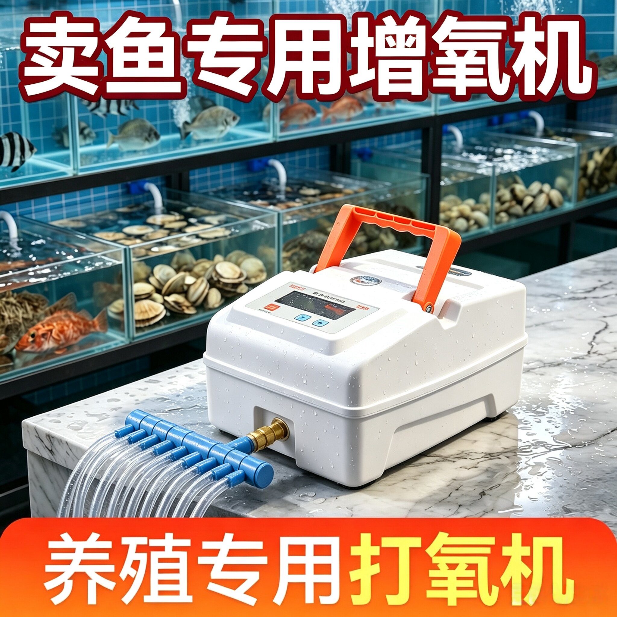 优耐欧锂电池氧气泵养鱼充氧机