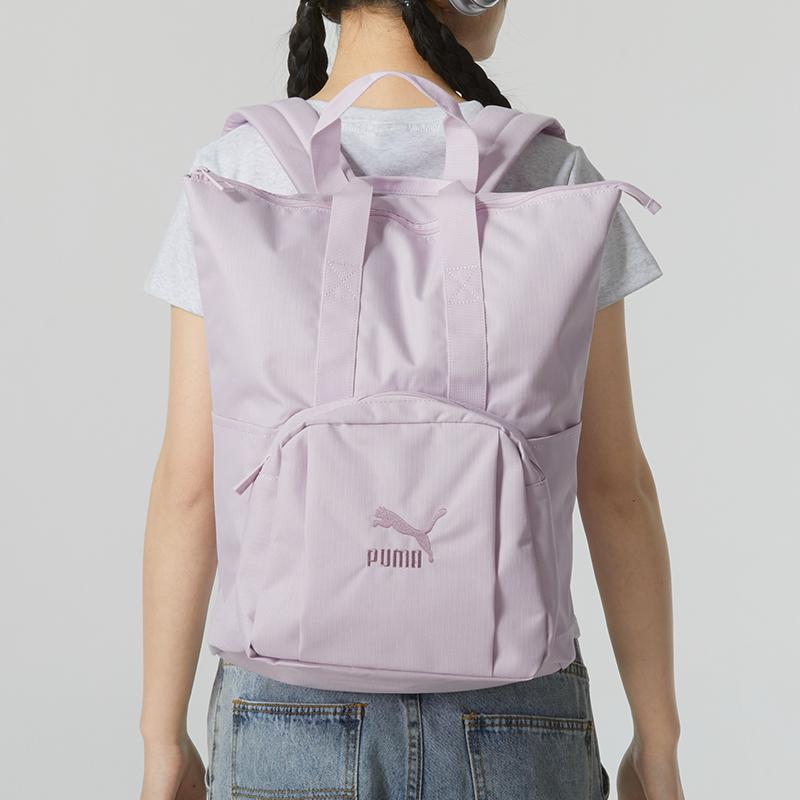 PUMA彪马运动双肩包男包女包2025夏季新款粉色电脑包户外休闲