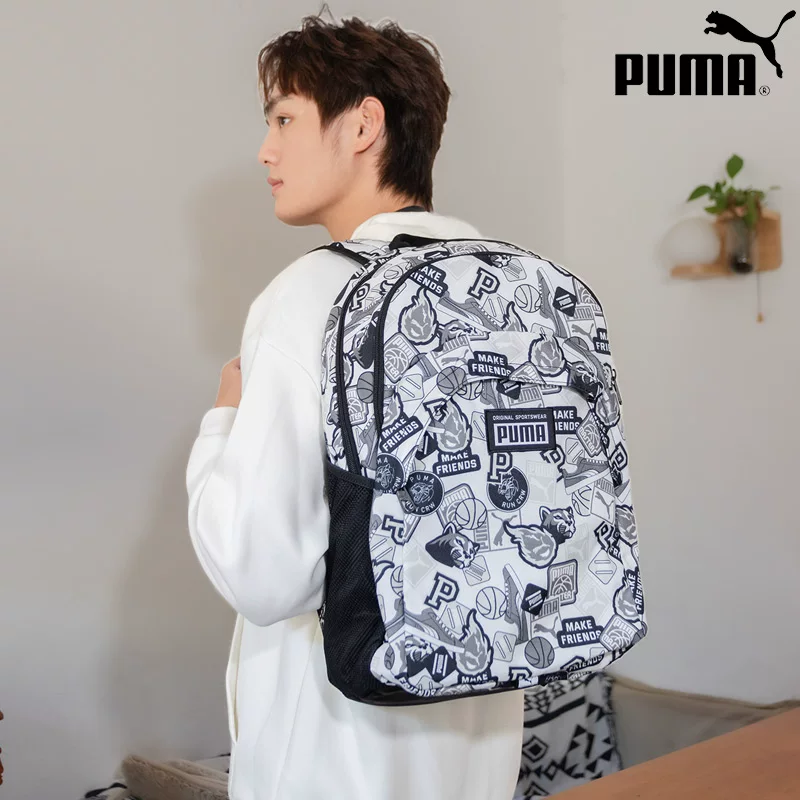 Puma, стильный рюкзак, вместительная спортивная сумка с вышивкой