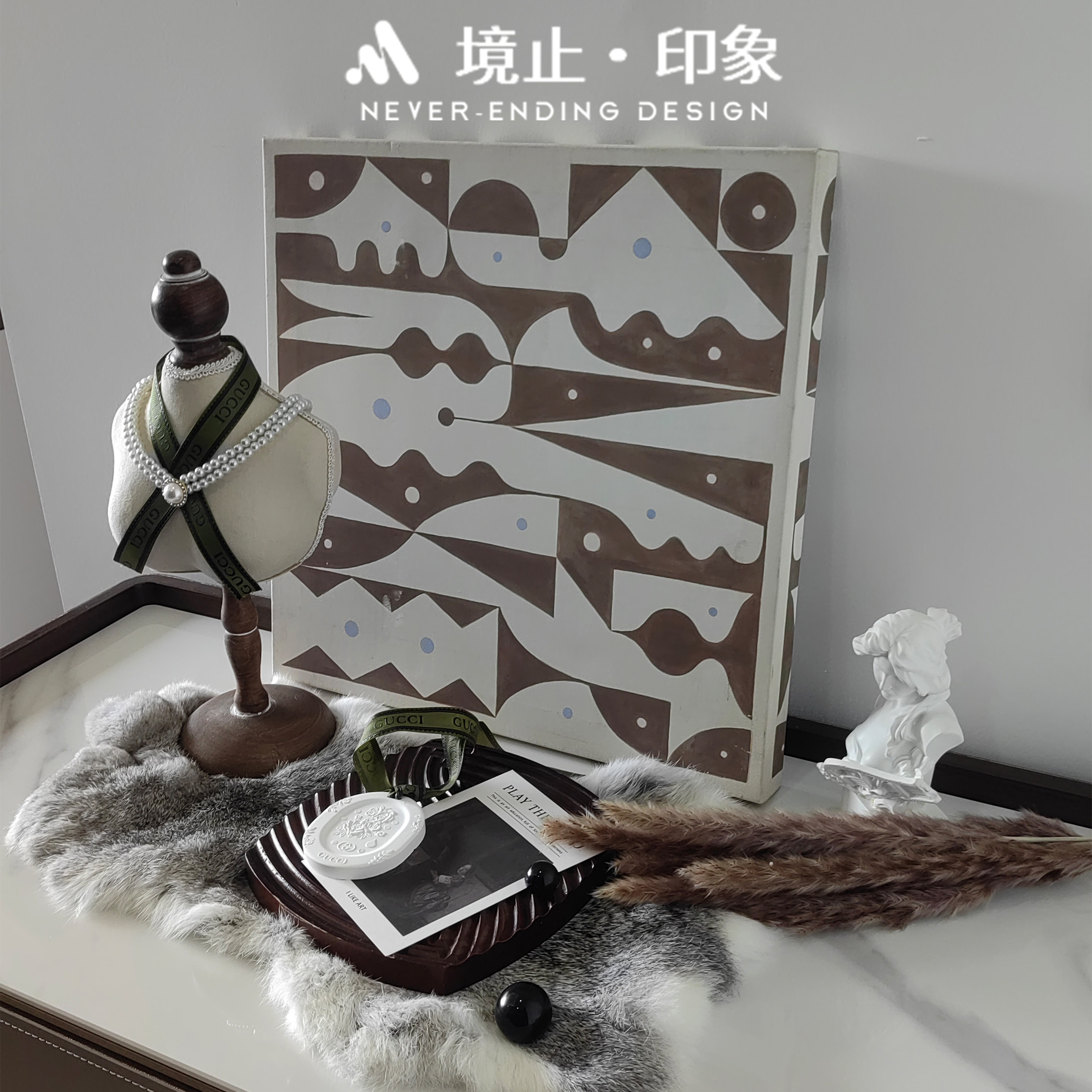 梳妆台组合轻奢侘寂风格