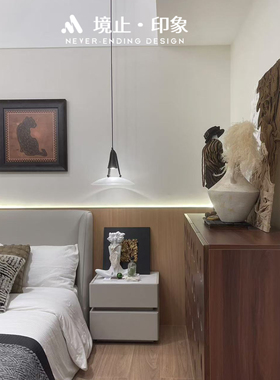 现代简约卧室软装床头柜摆件组合