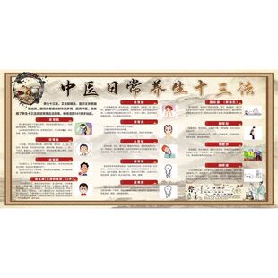 中医日常养生十三法海报中医体质辩识及调养方法孙思邈养生十三法