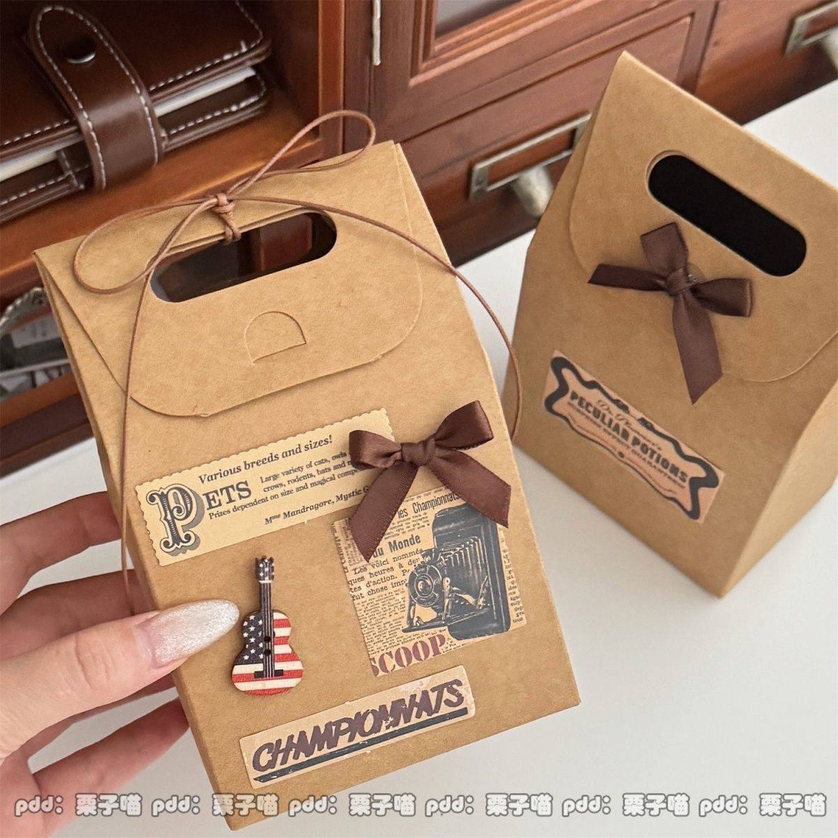 牛皮纸盒高颜值ins风礼品手提袋