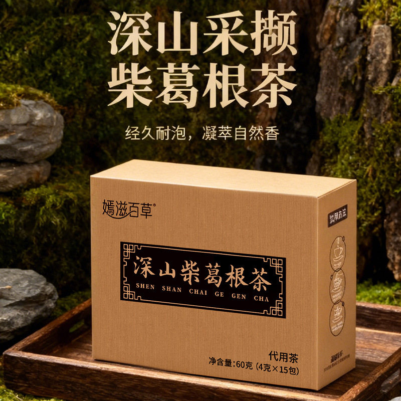 青芝野生葛根茶深山柴葛根茶独立包装天然原料无添加养生茶泡水喝