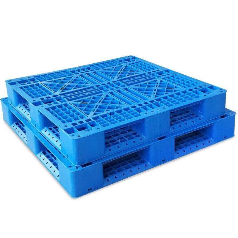 ovw鸣固物流*塑料托盘叉车板仓垫库潮托盘卡板蓝色网格田字120010