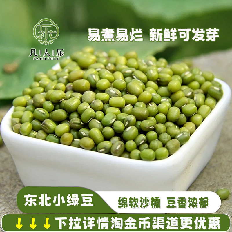 凡人乐新鲜绿豆杂粮煮汤煮粥粗粮绿豆汤新绿豆解暑农家绿豆