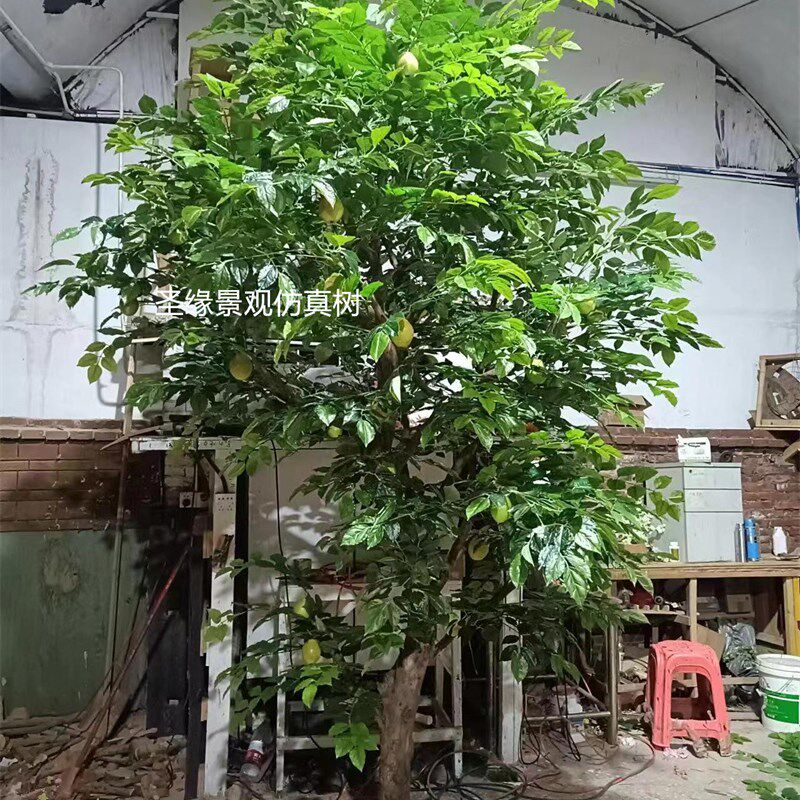 仿真梨树梨子树香梨树水果树假树定F制实木造景树摆件超市水果堆