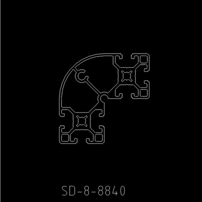 金甫工业铝c合金型材8840 欧标 自动化设备支柱8080圆弧形立柱支
