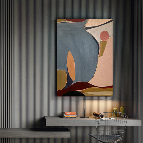 纯手绘油画竖版创意抽象装饰画北欧E客厅挂画玄幻挂画巨幅落地画