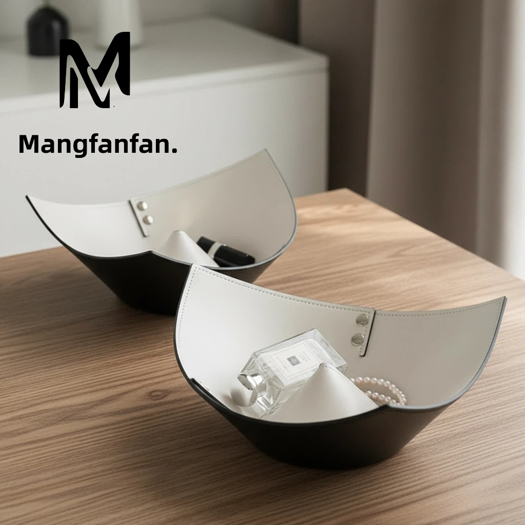 钥匙收纳盒桌面轻奢皮革