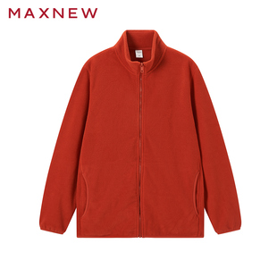 【门店同款】马恩MAXNEW冬季新款立领摇粒绒外套男保暖上衣加厚防