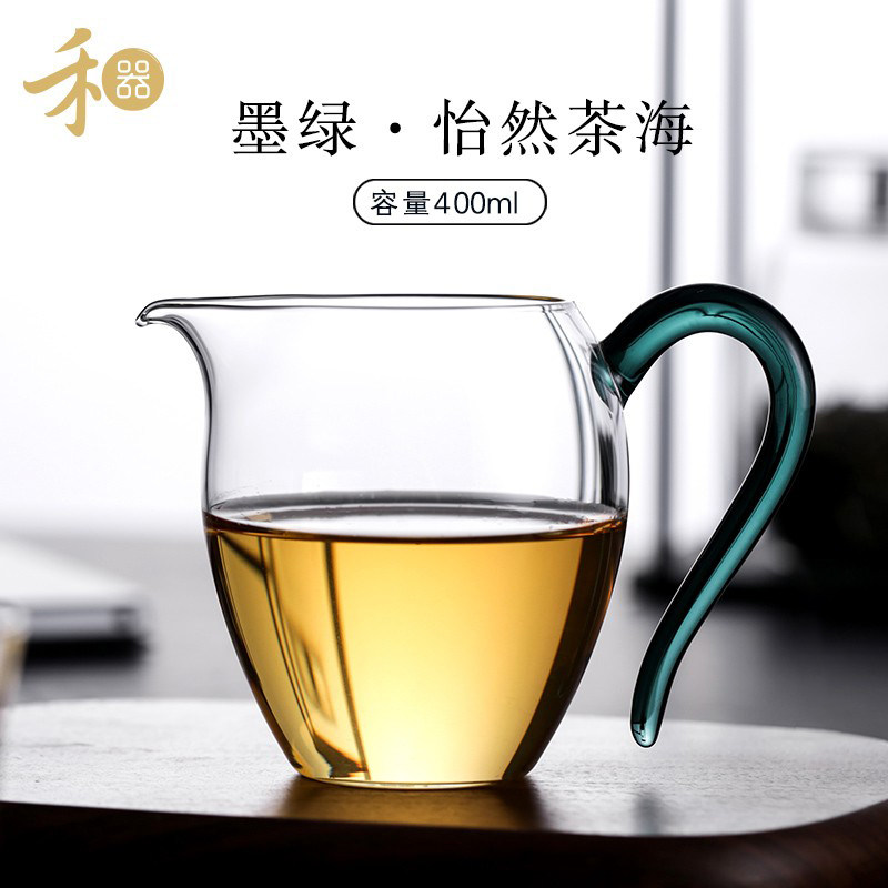 禾器晶彩怡然玻璃公道杯高硼硅玻璃茶海功夫茶具茶道分茶器330ml,餐饮具,公道杯,淘宝优惠券,粉丝福利购,淘宝优惠卷