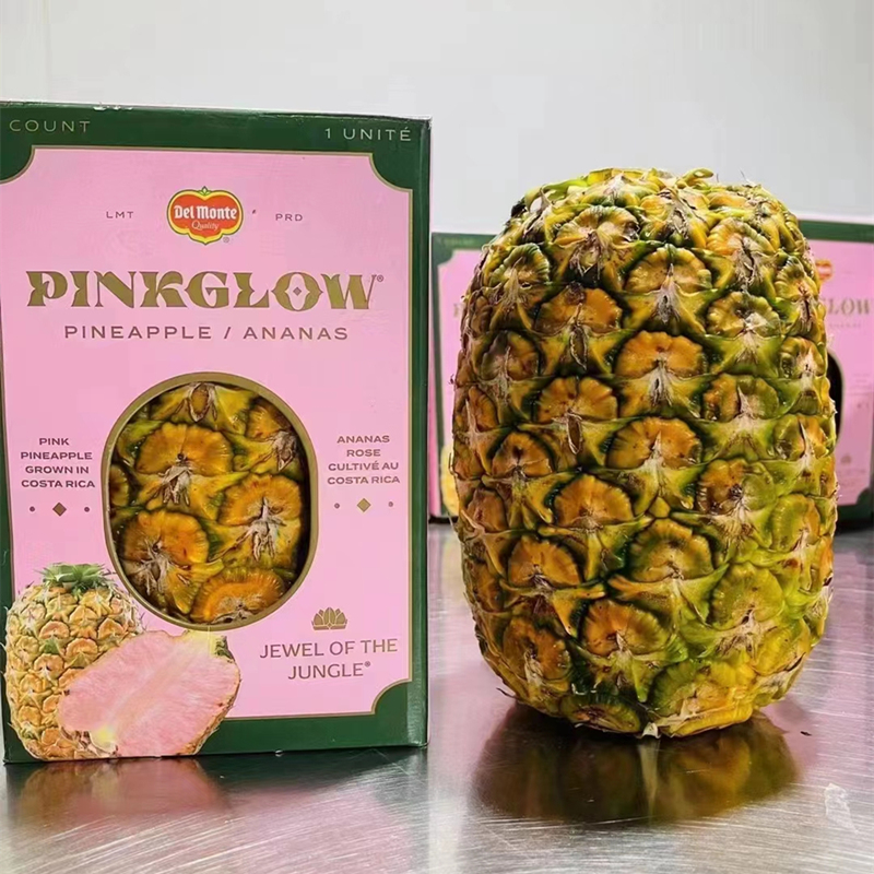 粉红色菠萝凤梨1只礼盒高端稀新鲜水果哥斯达黎加品种粉色菠萝