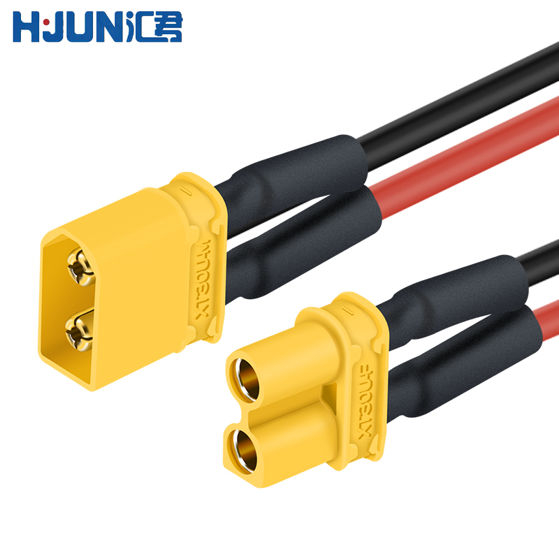 汇君XT30U连接器铜镀金150mm长线
