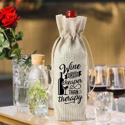 Wine Bags With Drawstring Red Wine Bottle Covers Gift